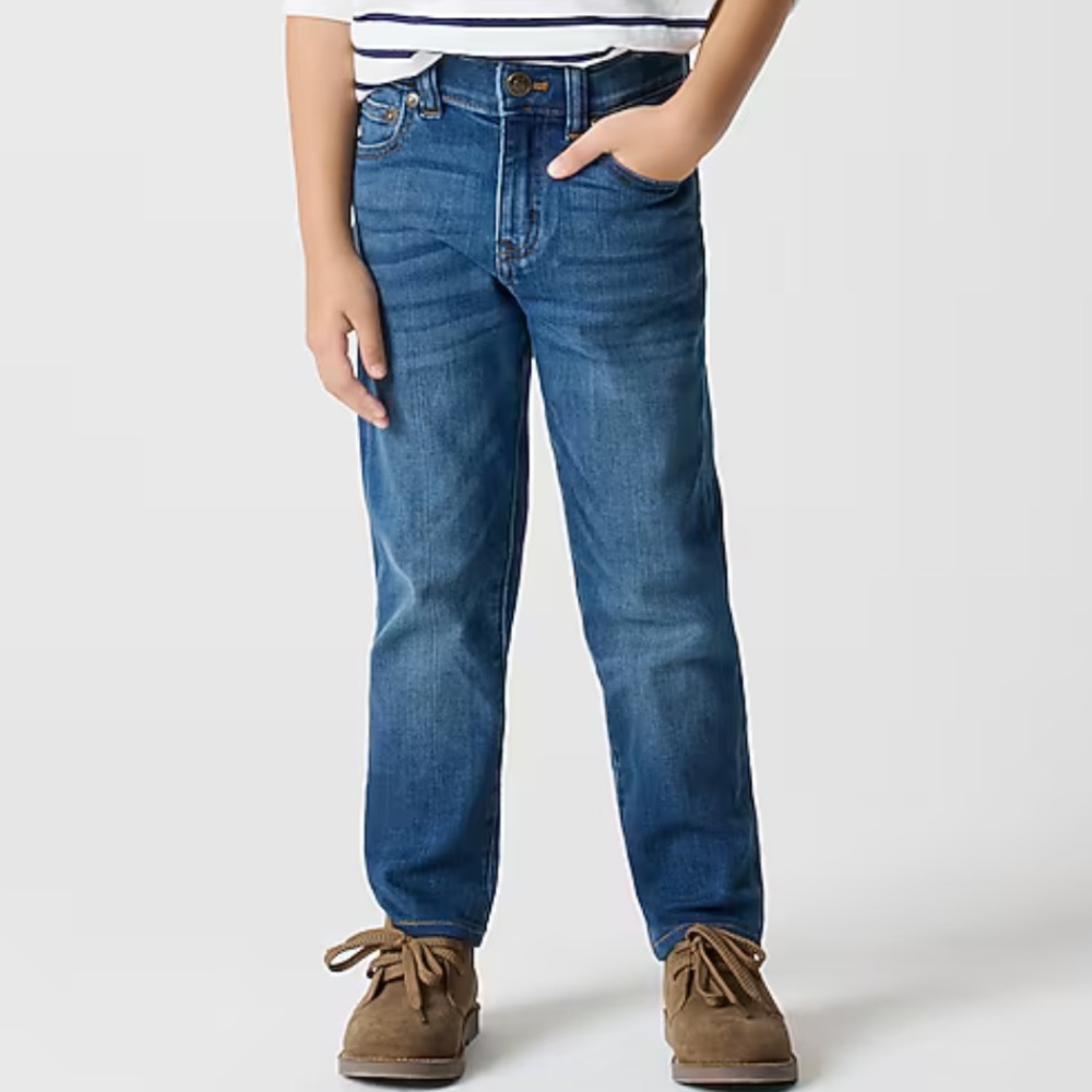 Boys' slim-fit flex denim in medium wash from Crewcuts